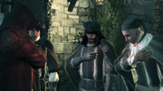 Francesco and his fellow Templars taking the pledge