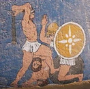 ACOd-fresco-HeraklesGeryon-PierreFleautextures.jpg (15 KB) 壁画描绘赫拉克勒斯击败奥耳托斯与欧律提翁后,与革律翁搏斗的场景