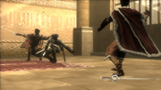 Altaïr fighting the brothers