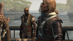 Adéwalé and Edward aboard the Jackdaw