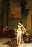 Kleopátra pedig Caesar által Jean-Leon-Gerome