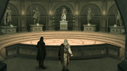 Wei Yu, whose appears in Assassin's Creed II as one of seven legendary  Assassins commemorated with a statue in the Sanctuary of the Villa  Auditore. Appears in the opening of the mobile