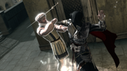 Ezio assassinating the condottiero