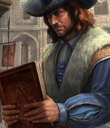 Niccolò with Altaïr's Codex in Masyaf