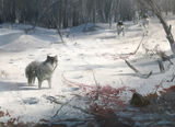 Concept art of wolves.