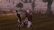 Ezio assassinating Donato