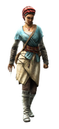 Render di Aveline nell'abito da schiava.