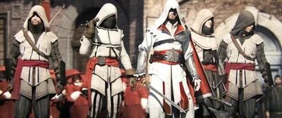 Ezio Auditore entouré de ses recrues
