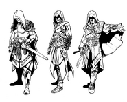 Aquilus, Altaïr, and Ezio sketches