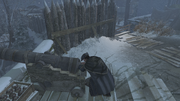 Haytham sabotaging the cannons