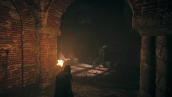 Eivor exploring the Ratae bureau