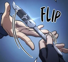 Noa receiving Connor's Pivot Blade