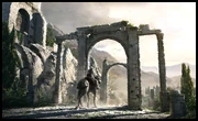 Concept art of Altaïr in the Kingdom's northern part
