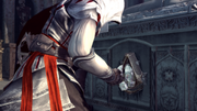 Ezio opening the sarcophagus