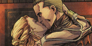 Aquilus kissing Valeria