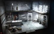 Concept art of the Assassins' Bureau in Jerusalem