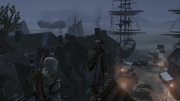 Connor and Haytham on the rooftops