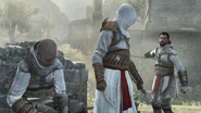 Abbas venant avertir Altaïr du danger de l'attaque
