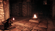 Kassandra finding guards in the tomb