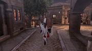 Ezio carrying Santino to the Pantheon