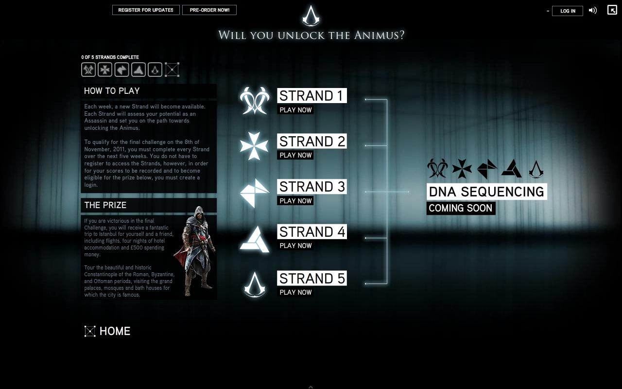 Assassins Creed 1 Menu 