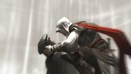 Ezio recueillant les ultimes paroles de Vieri.