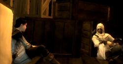 Altaïr and Maria on the boat to Kyrenia.