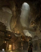 Concept art of Derinkuyu's interior