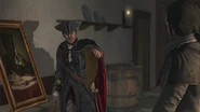 ACIII Chirurgien 3.png (1,75 Mio) Haytham donnant le portrait de Benjamin Church à Charles Lee