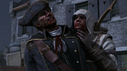 Haytham viene bloccato da Connor.