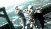 Ezio assassinating the conspirator