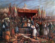 Guy surrendering to Saladin