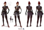 Concept art della Dama Rossa.