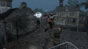 Aveline racing across the rooftops