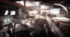 Concept art for the interior of the hideout.