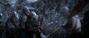 Ezio éliminant un soldat byzantin