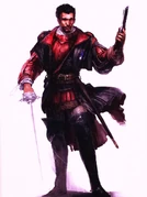 Arte conceptual original para Maquiavelo como se muestra en la Exposición de Arte de Assassin's Creed.