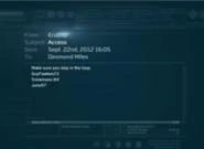 L'e-mail d'Erudito à Desmond