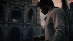Arno arriving at the Sainte-Chapelle