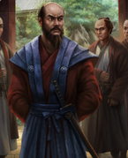 Motonari with his three sons