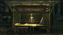 A travel station outside Monteriggioni