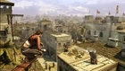 The Trickster watching a Sentinel shoot down a Deacon in the distance, while two other Avatars run on rooftops