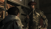 Leonardo talking about removing Ezio's finger