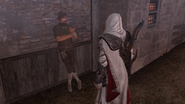 Ezio parla con il ladro.