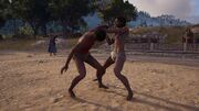 Kassandra and Orion fighting