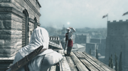 Altaïr asesinando a uno de los objetivos.