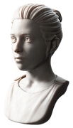 A bust depicting Phoibe