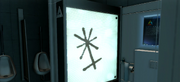 The Instruments' emblem in an Abstergo Entertainment restroom