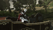 Ezio preparing to use the machine gun