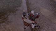 Ezio assassinating the Spanish ambassador